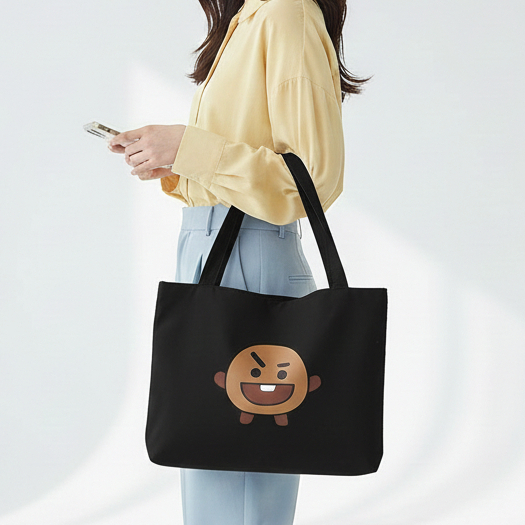 totebag Resleting KPOP korean VANn Rjj shookyy tas tote bag lansdcape bahan kain drill halus || kiiy