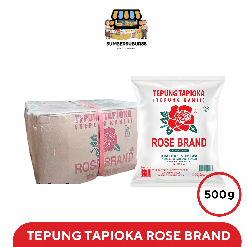 ROSE BRAND 500G Tepung Tapioka (1 Dus @20 Bungkus)