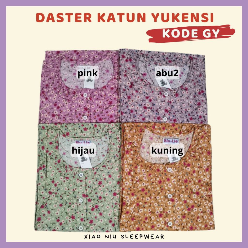 Daster Katun Yukensi Siu Lie / Daster Geber
