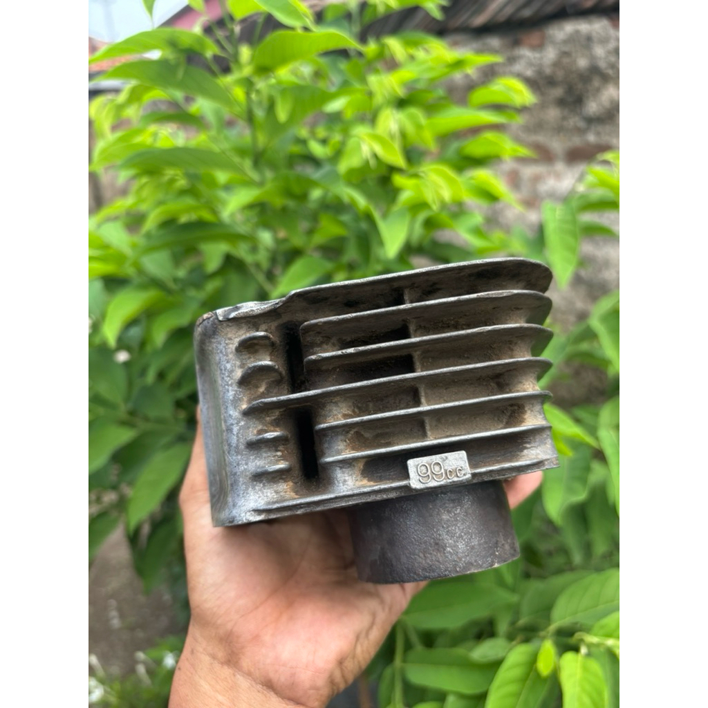 Blok seher/blok silinder CB100 jamur 99mm liner masih ori bawaan