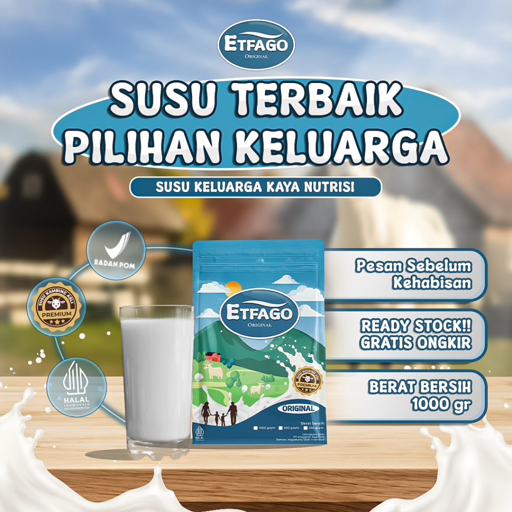 Susu Etawa Halal Garansi Uang Kembali - Rasa Original Bantu Atasi Asma Infeksi Paru-Paru