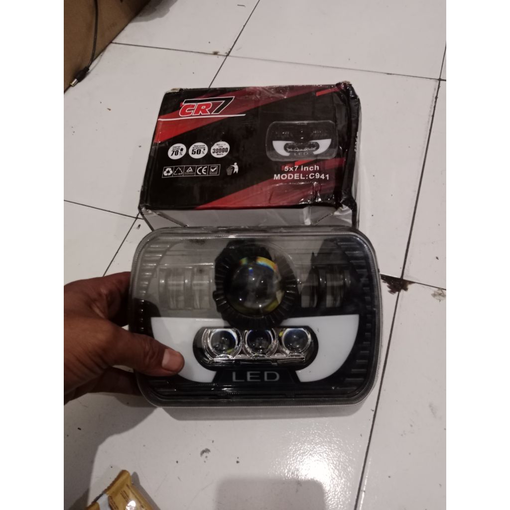 lampu depan l300 led lampu depan cr7 c941 lampu kotak 5x7 inch