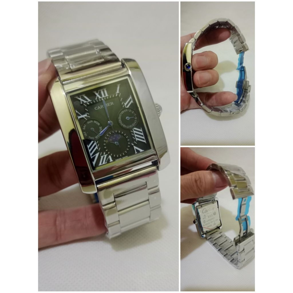 Jam tangan pria ctrr moonpharse chrono multifungsi aktif 35mm