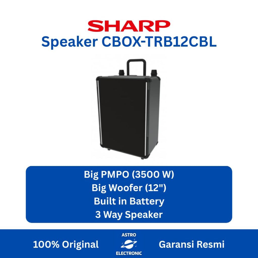 SHARP CBOX TRB12CBL / CBOX-TRB12CBL PORTABLE KARAOKE SPEAKER