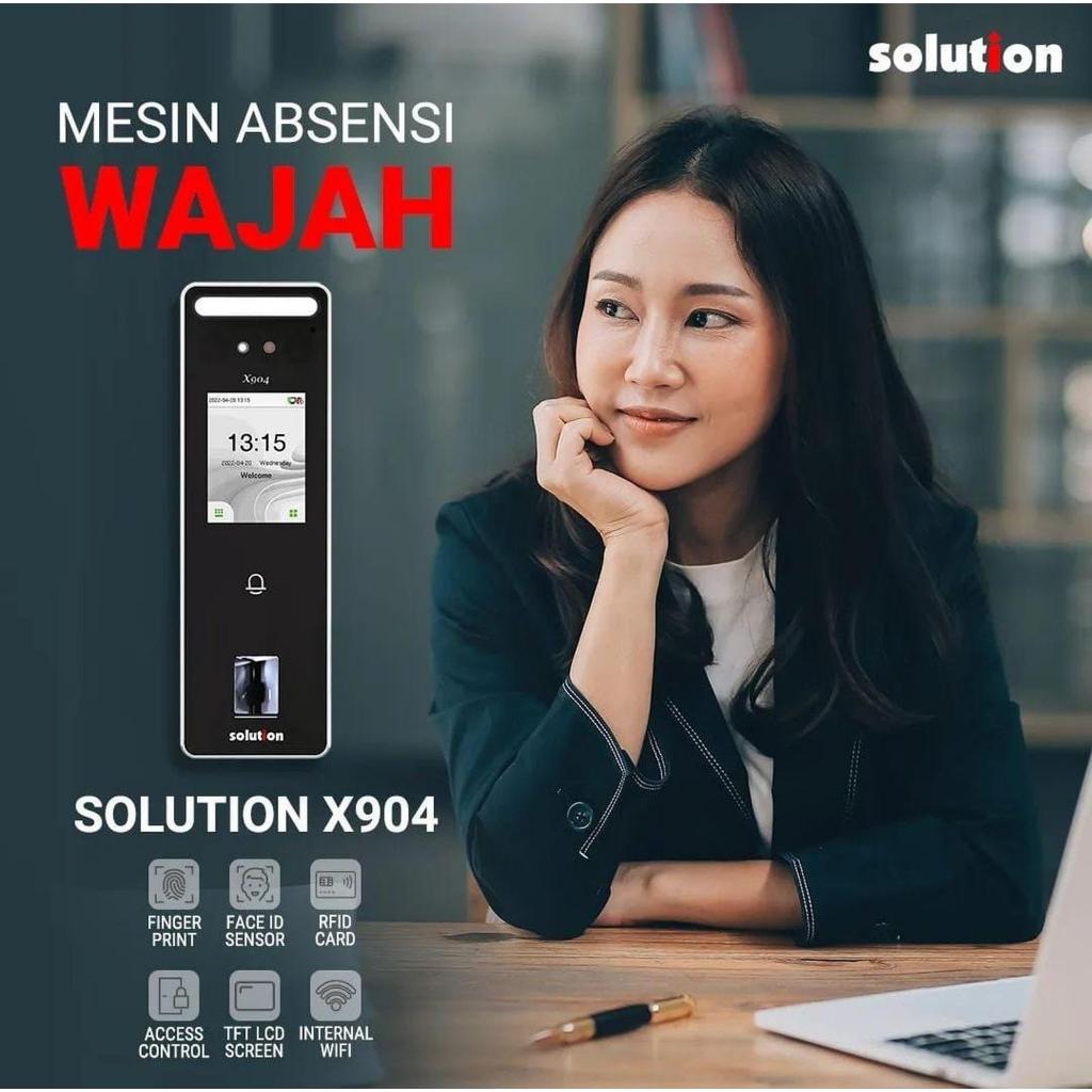 Mesin Absensi Fingerprint dan Wajah Solution X904 WIFI