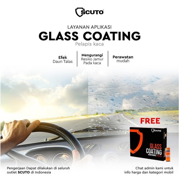 Scuto Glass Coating | Coating Kaca Mobil