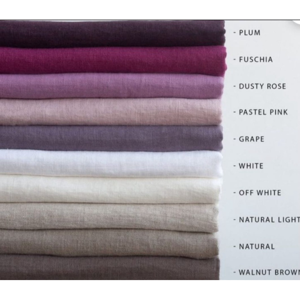 (TERLARIS)kain katun linen polos/kain katun linen premium