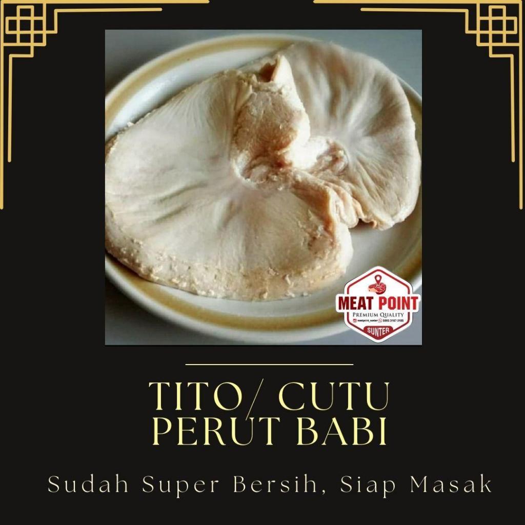 TITO Perut Cutu Babi BALI Tebal sudah SUPER BERSIH & REBUS SIAP MASAK