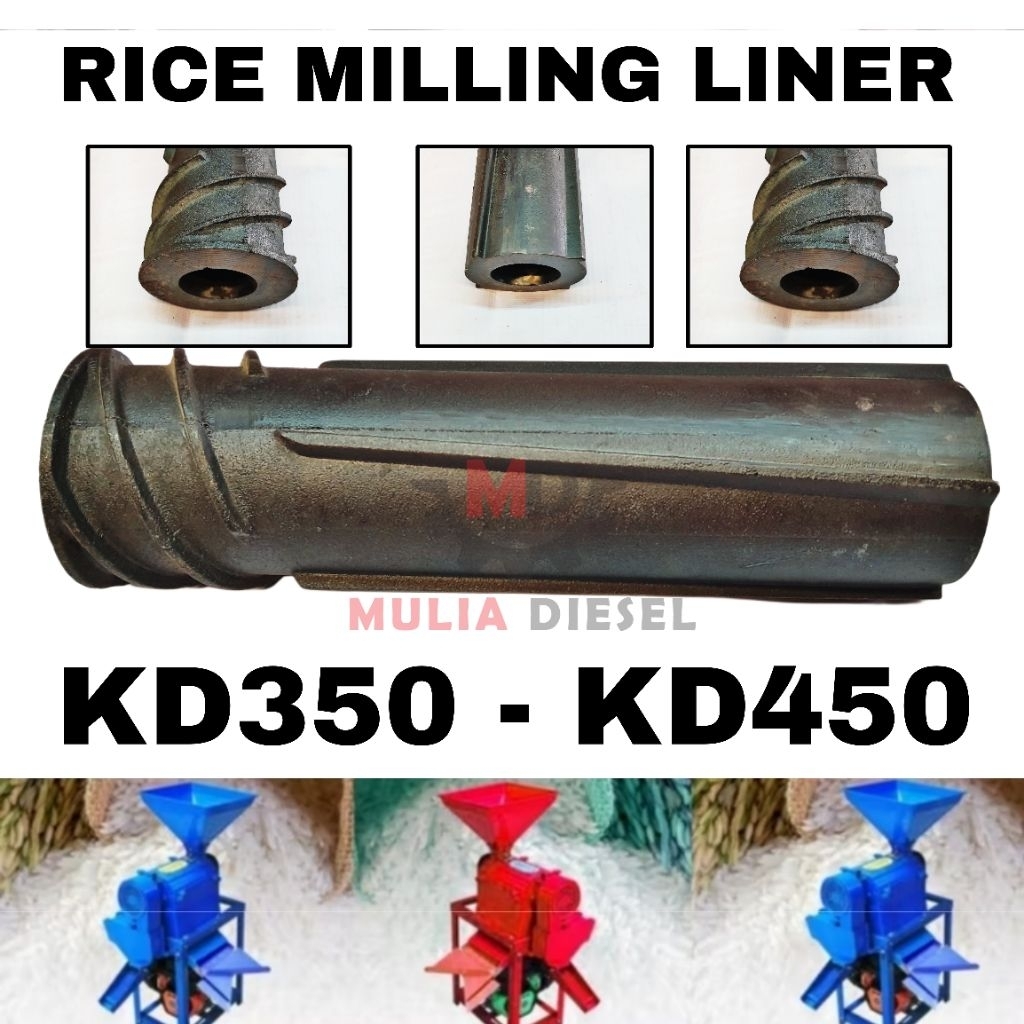 Rice Milling Liner Boring Mesin Penggiling Padi Gabah Beras KD350 KD450 KD 350 450 Mahkota