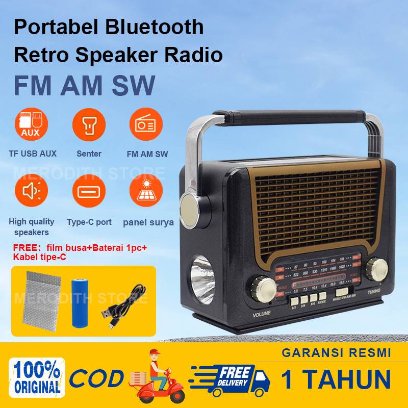 527 radio bluetooth speaker Portable Radio FM 3Band radio panel surya TF USB AUX senter radio murah