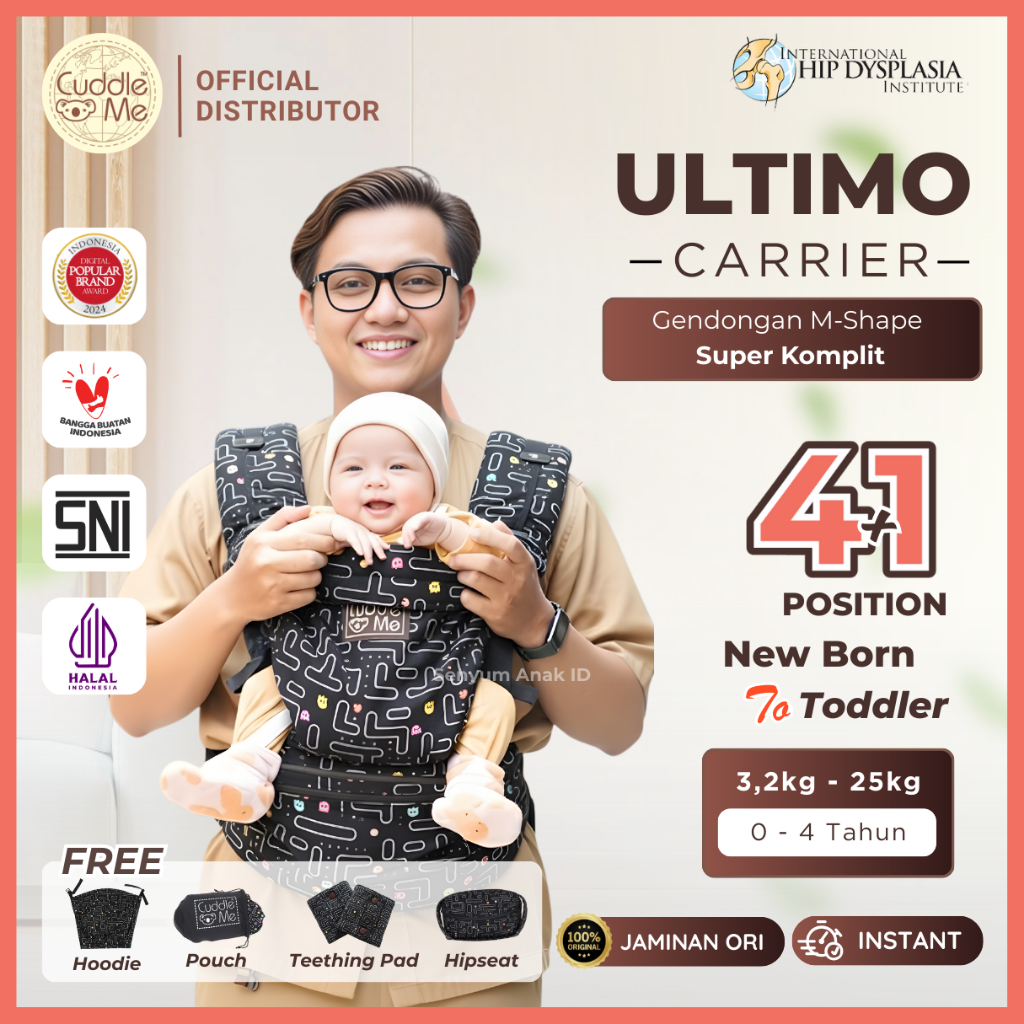 NEW PRODUCT Cuddle Me Gendongan Bayi CuddleMe Ultimo Hipseat Carrier Hadap Depan MShape SSC