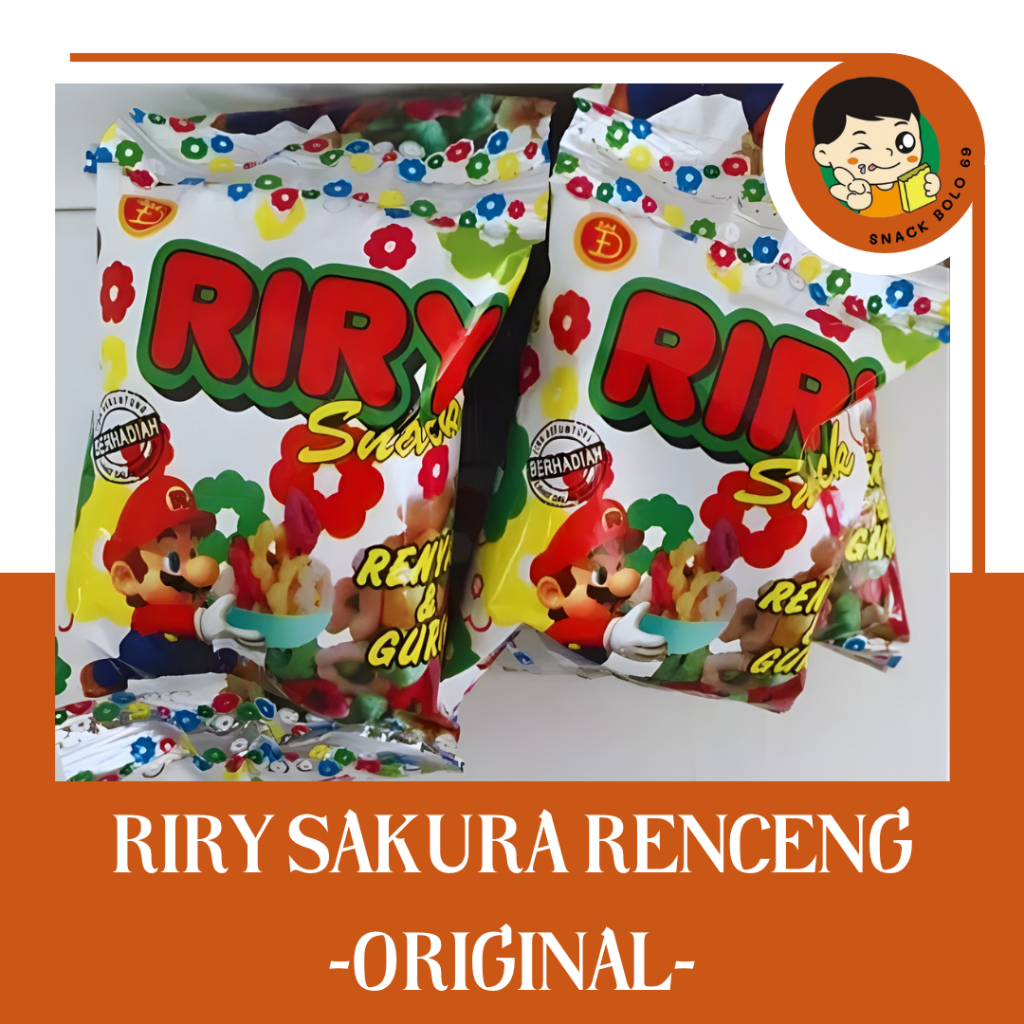 Riry Snack Sakura Jadul Renceng Isi 10 Pcs x 12 Gram | Snack Sakura