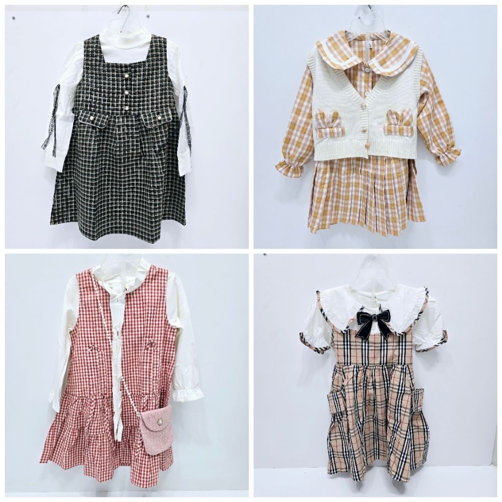 Gaun Anak Cantik Gaun Anak Perempuan Terbaru Simple Dress Cewek Lucu Dres Imlek Terjamin Natal Viral