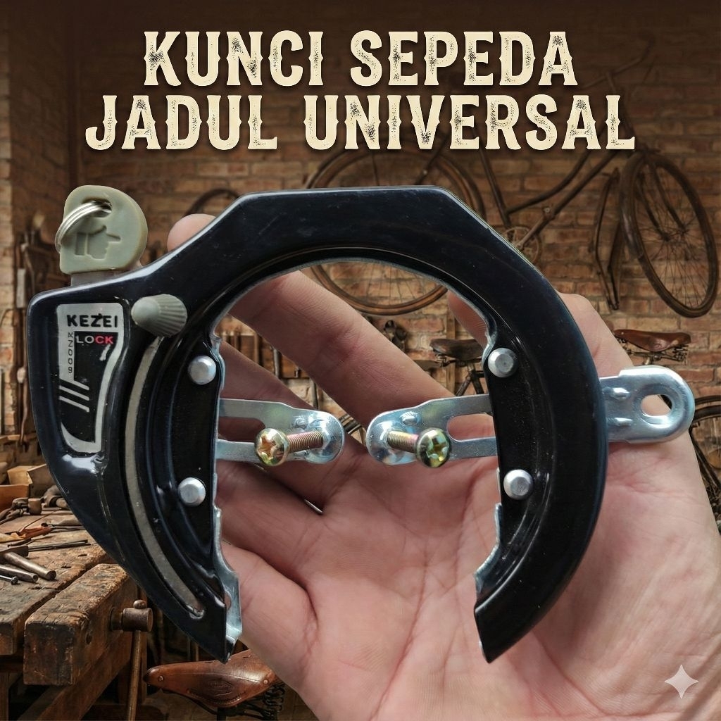 Kunci Sepeda Jadul Mini/Jengki Merk Kezei
