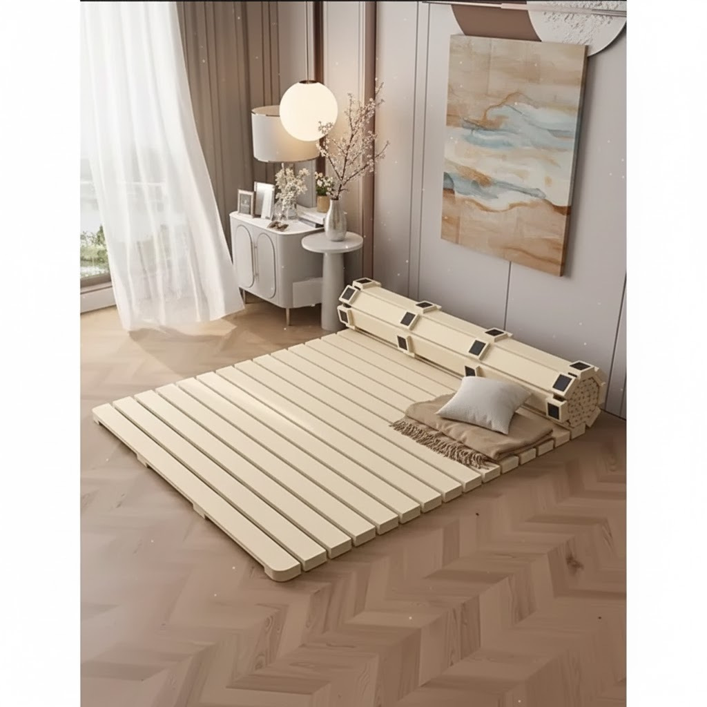 Palet Lipat Kayu Pinus Alas Tatakan Spring Bed Kasur Tempat Tidur Aesthetic