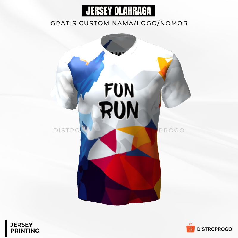 Kaos Jersey Lari 505 - Jersey Olahraga Fun Run Full Printing