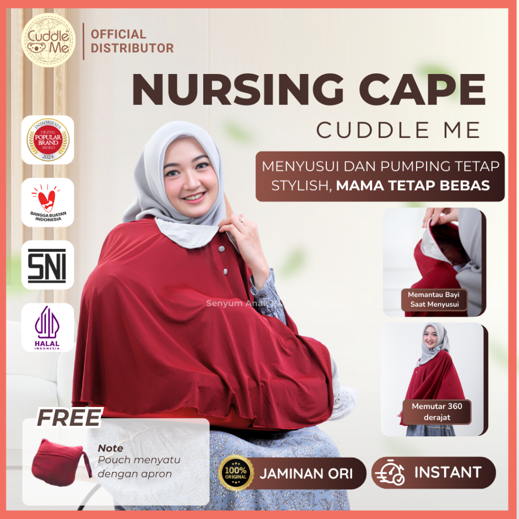 Nursing Cape Cuddle Me Apron Menyusui NursingCape CuddleMe Murah Nursing Cover Tutup Menyusui Baju