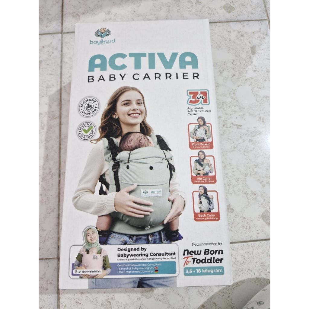 NEW ACTIVA BABY CARRIER (PRELOVED BABYGUIN)