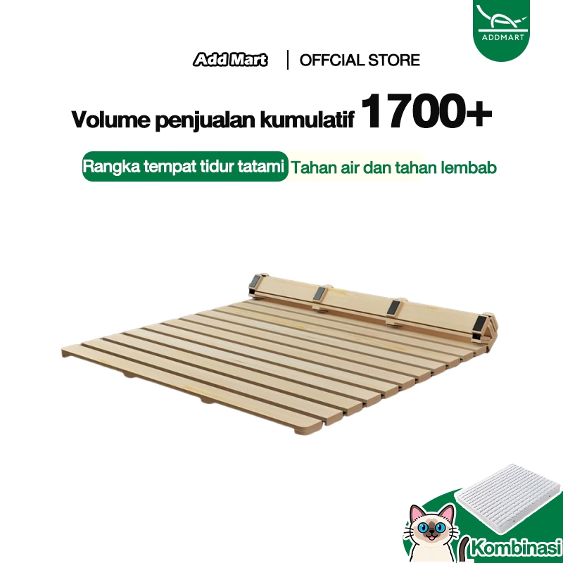 Kasur Lipat Pallet Kayu Jati Belanda Tatakan Dipan Kasur Solid Kasur Tatami Papan Tempat Tidur 180CM