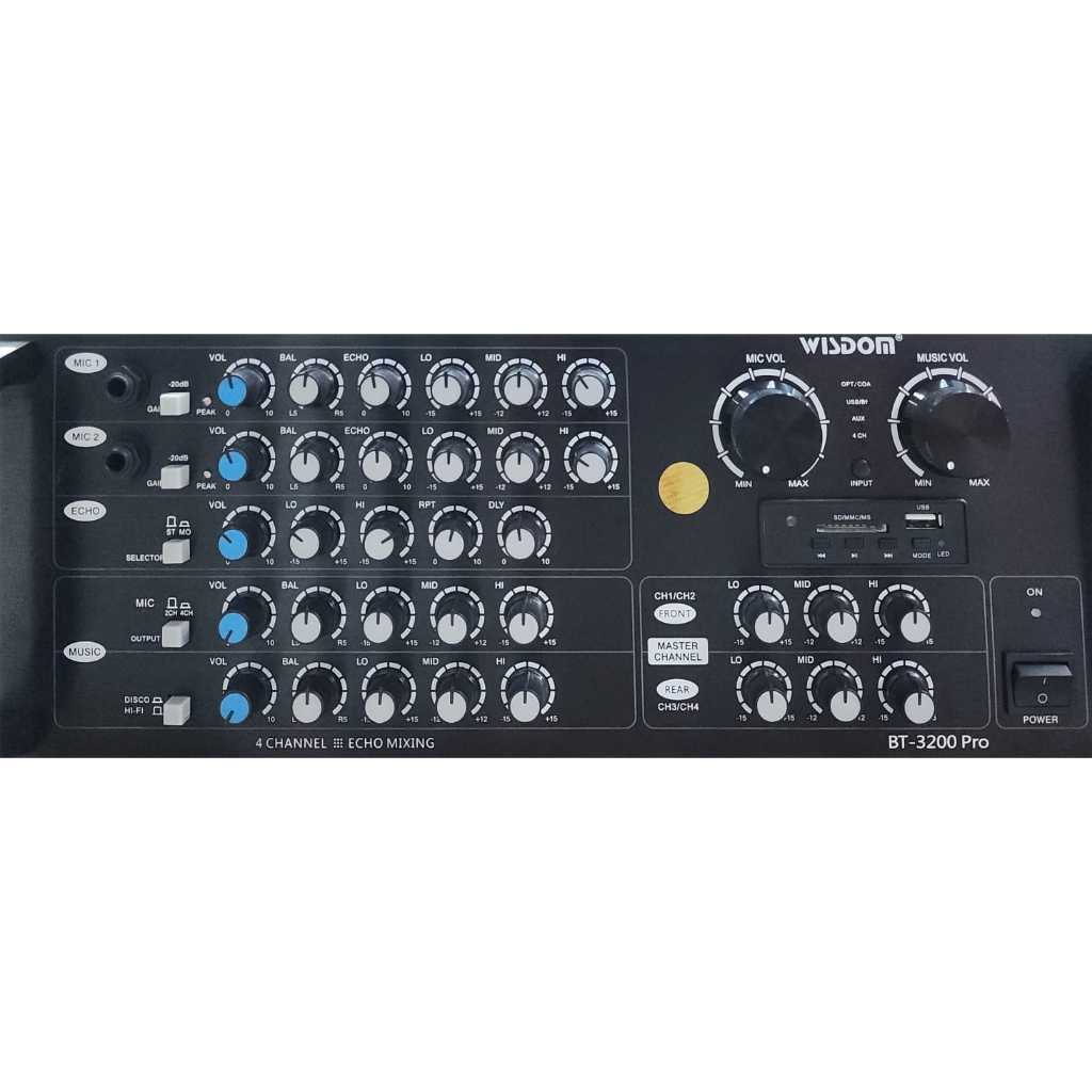 Amplifier Karaoke Wisdom BT-3200 Pro / BT3200 Pro With Bluetooth Original