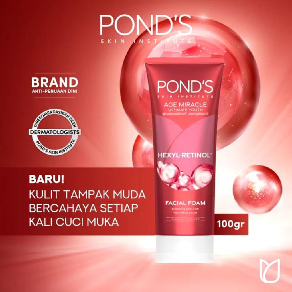 NEW Pond's Age Miracle Facial Foam 100g Ponds cuci muka