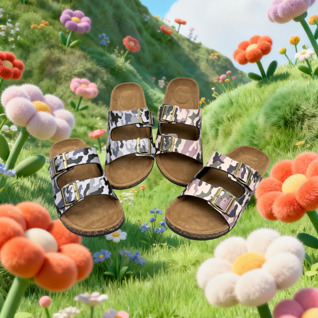 YUTU - Sandal Wanita kulit Flat Sendal Kulit Sandal Flat Outdoor Pria Wanita