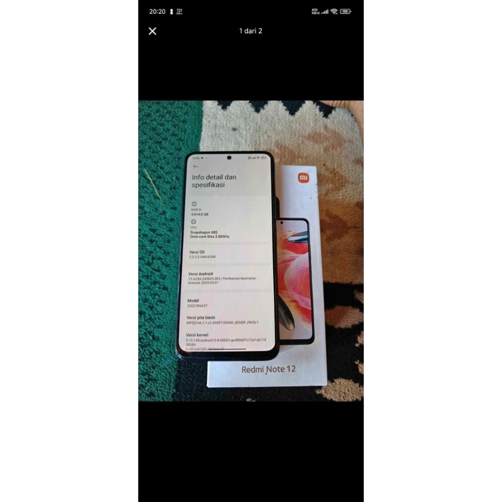 REDMI NOTE 12 MULUS NO MINUS