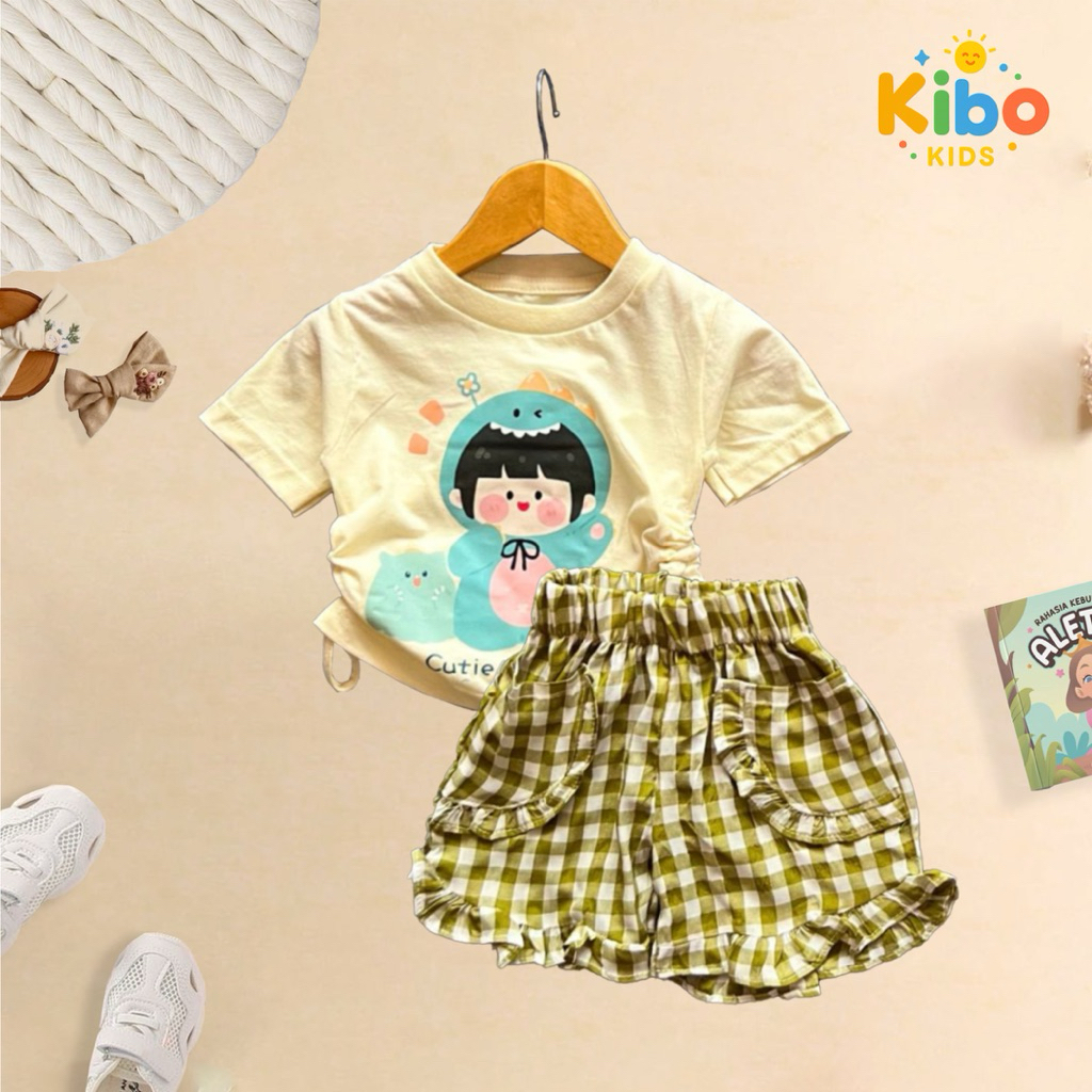 kibo kids | Chika 1 set hijau | baju anak | baju anak cewe | baju anak lucu | baju anak murah