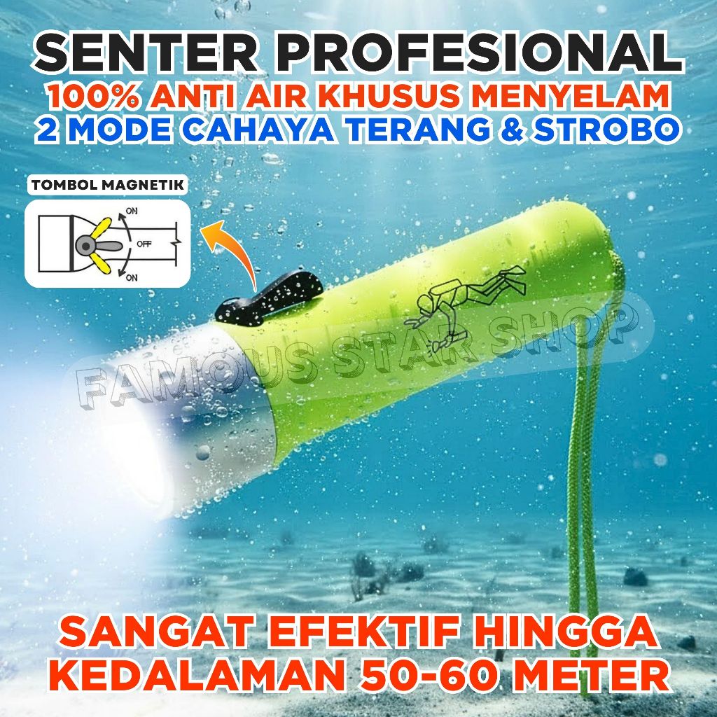 MURAH BANGET Senter Selam Super Terang 100% Anti Air ROLINSON RL-103 SB