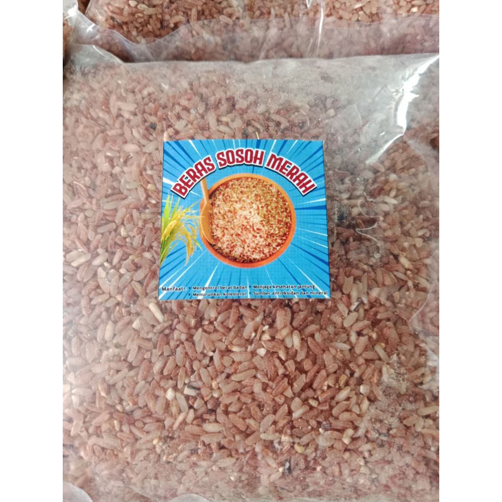 Beras merah sosoh 1kg untuk diet dan diabetes