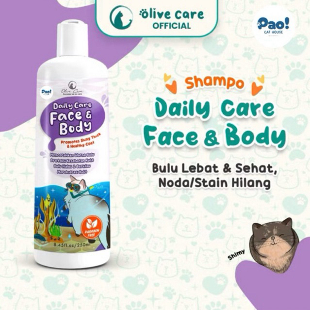 OLIVE CARE SHAMPO KUCING DAILY CARE FACE & BODY