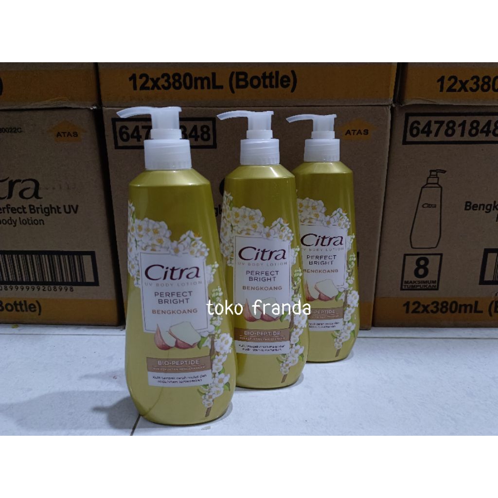 Citra Hand and Body Lotion Natural Glowing White UV 380ml (Kuning)
