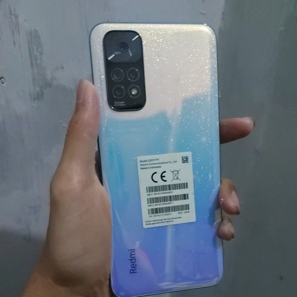 hp second redmi note 11 ram4 128gb ori kelengkapan hp sofe case/ unit only