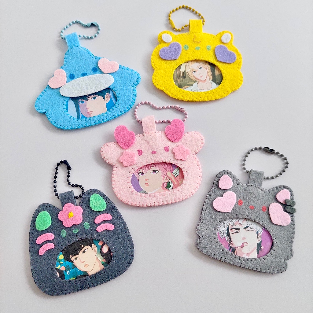 Plave Felt ID Photo Holder Keychain / ID Photo Holder / ID Photo Keychain