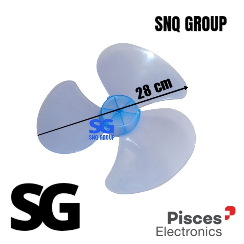 Daun kipas angin PISCES 12 inch diameter +- 28 cm - Baling baling kipas angin PISCES