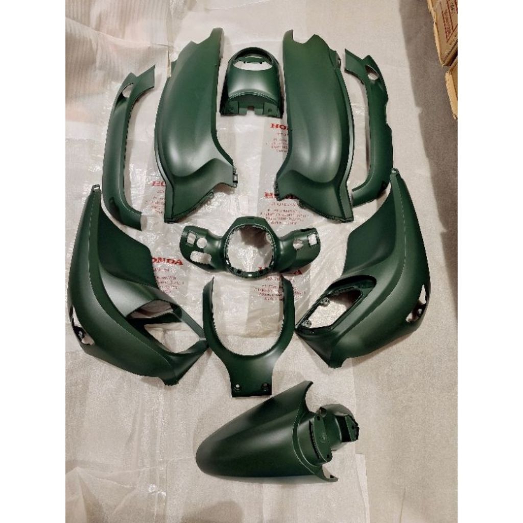 full set cover body scoopy new 2025 Hijau doff original