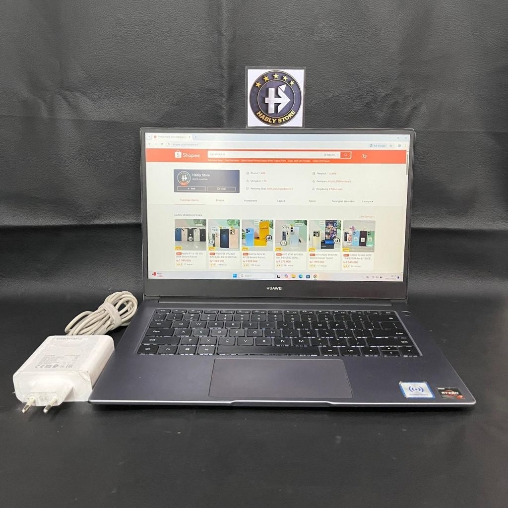 LAPTOP HUAWEI NBLK-WAX9X AMD RYZEN 7 3700U 8GB SSD 512GB 14INCH SECOND BERGARANSI