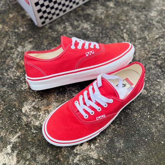 Vans Skate Authentic Red Chilli Original Resmi Store Luar