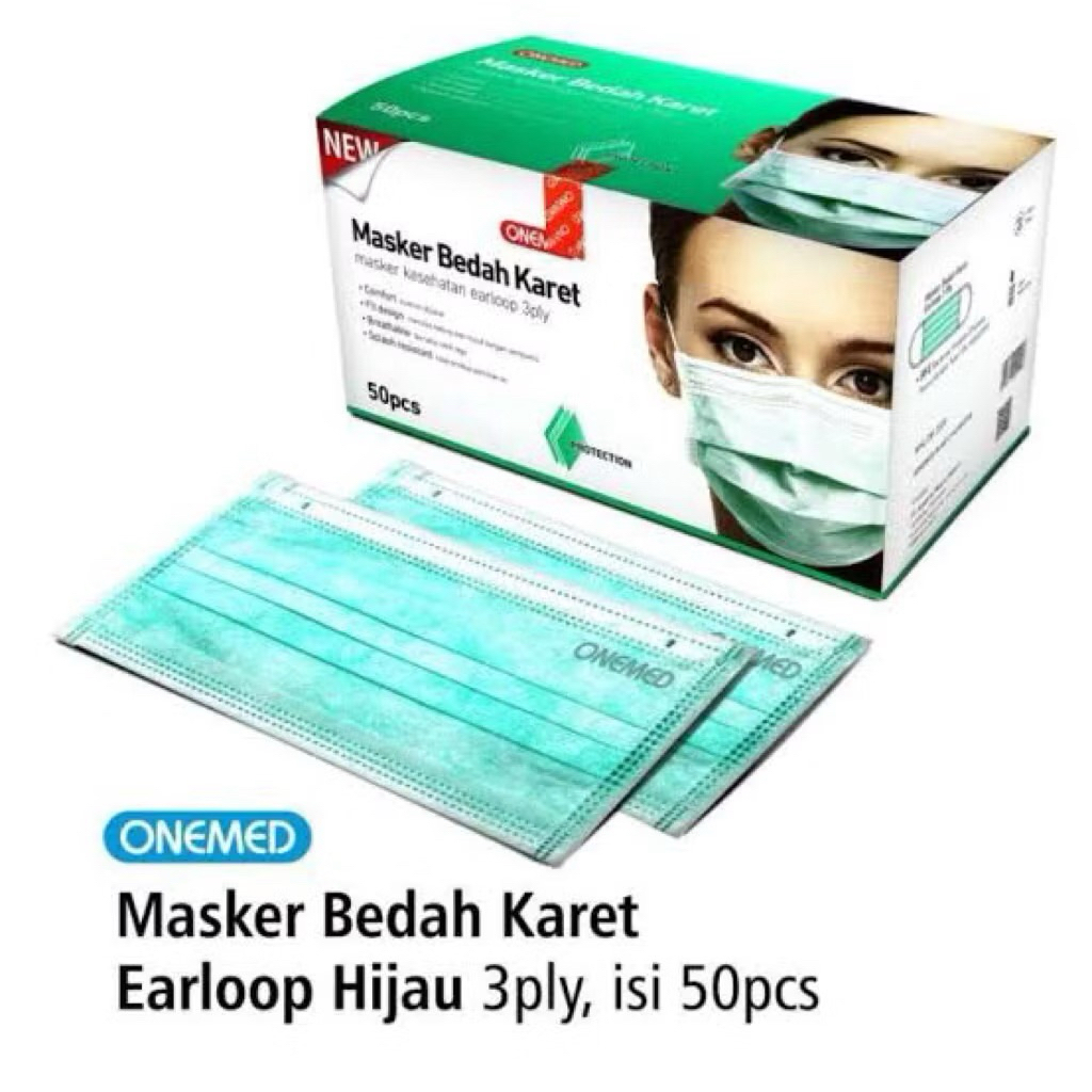 Masker Bedah Karet Onemed isi 50 Lembar