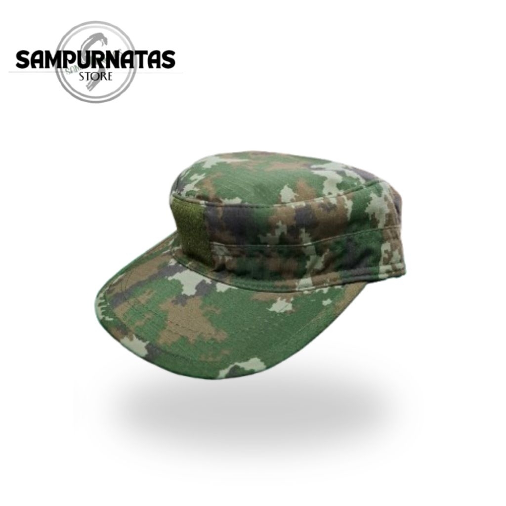 Topi Komando Loreng Hijau Sage - Sage Green - Sritex