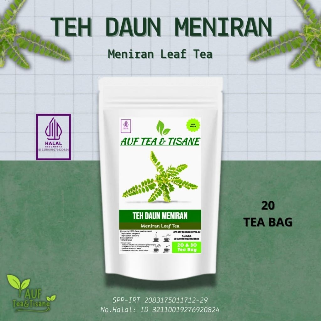 AUFTEA&TISANE Teh Daun Meniran / Teh Meniran,Isi 20 Tea Bag(Teh Celup)