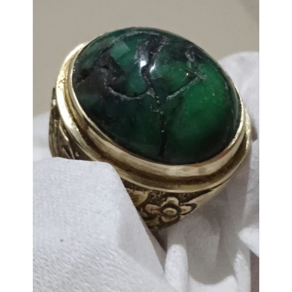 Batu Pirus Hijau Deep Green Lawasan Mumbul Josss Natural