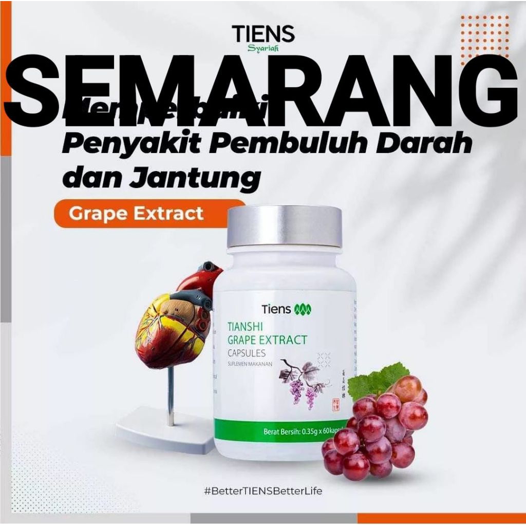 Grape Extract Capsules Tiens | Tianshi Grape Extract | Pelangsing Grape Extract | Dikirim dari Tiens