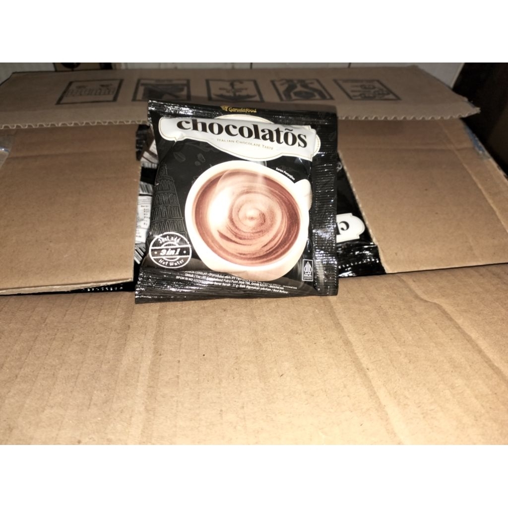 SERBUK MINUMAN CHOCOLATE BUBUK CHOCOLATOS DRINK 1DUS ISI 8RENCENG.