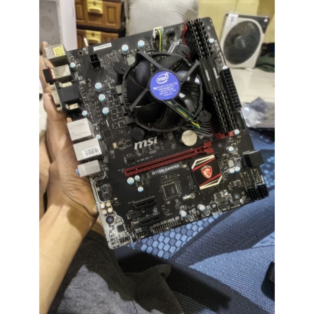 paket mobo Msi H110m + ram ddr4 8gb+ i3 6100