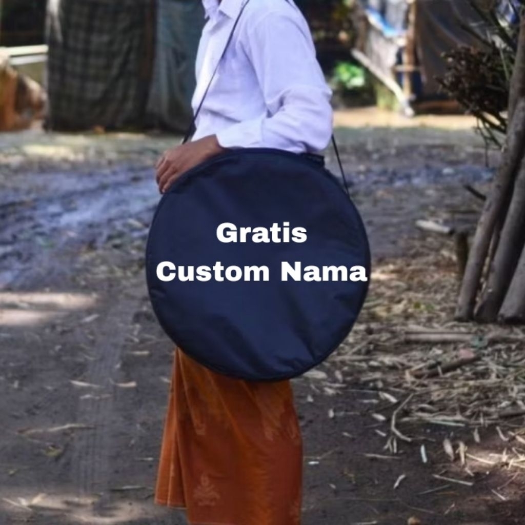 CUSTOM NAMA Tas Bass hadroh full busa besar ukuran 40,45,50cm full busa