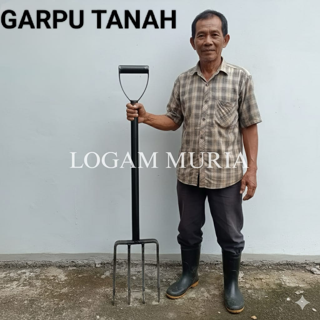Garpu Tanah 4 Gigi Super Kuat Garpu Injak Tanah Super Kuat