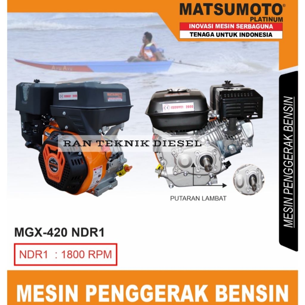 Mesin Penggerak Bensin MATSUMOTO MGX 420 NDR1 / 18HP Lambat