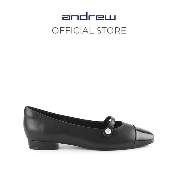 Sepatu Flat Wanita Andrew Shoes Hanika Black