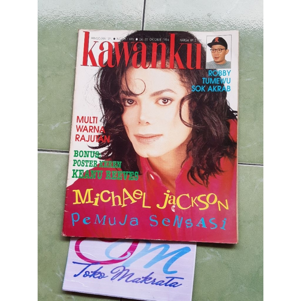 majalah remaja KAWANKU cover MICHAEL JACKSON jadul lawas lama langka